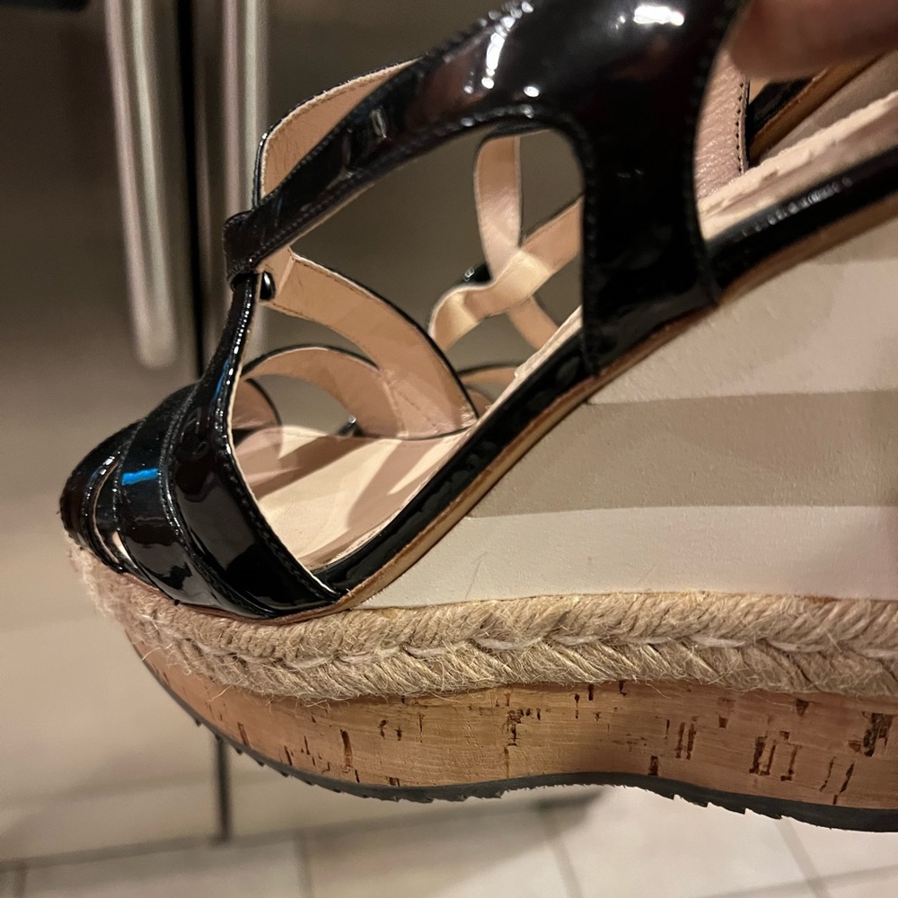 Prada wedge sandals size 7.5 EUC smoke free pet free home